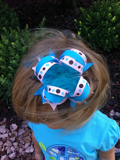 Blue N Brown Polka Dot-