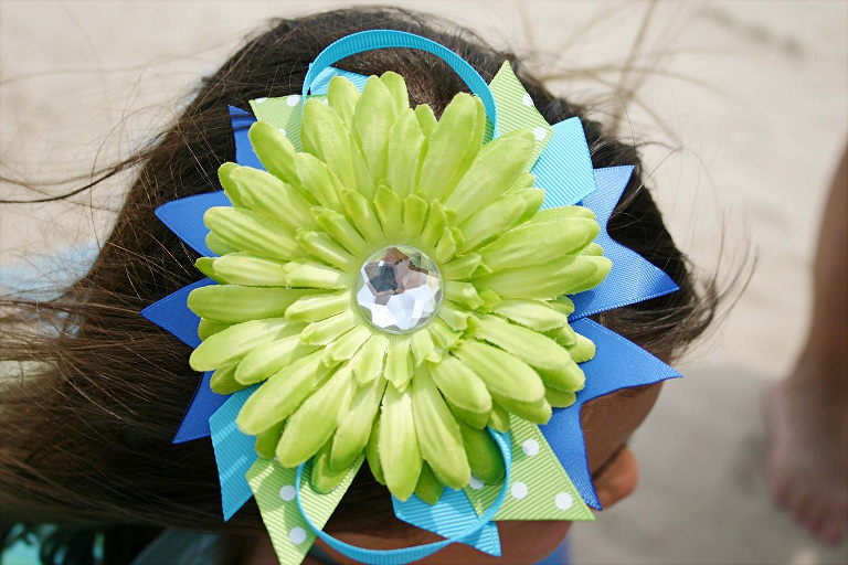 Lime with Blue Loops-